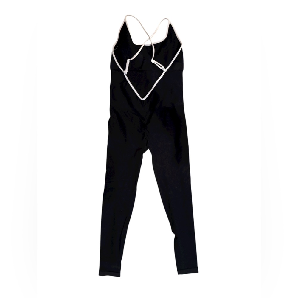 Women Strappy Backless One Piece Jumpsuits Tummy Control Padded Workout Rompers